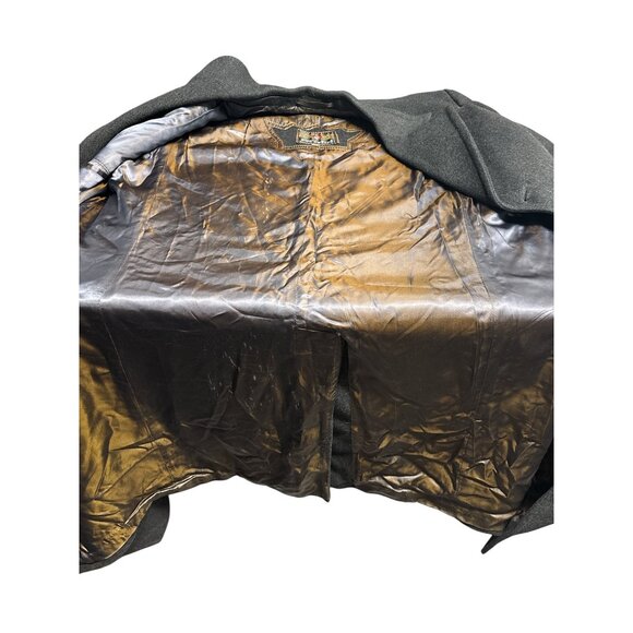 Cortefiel Charcoal Wool Overcoat Coat Jacket – Size 56 (XXL) – 100% Virgin Wool - Picture 4 of 8